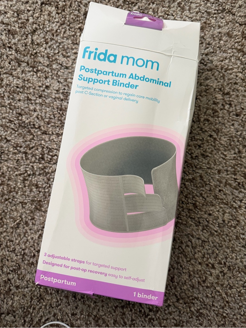 Frida Mom Postpartum Abdominal Support Binder in Gray